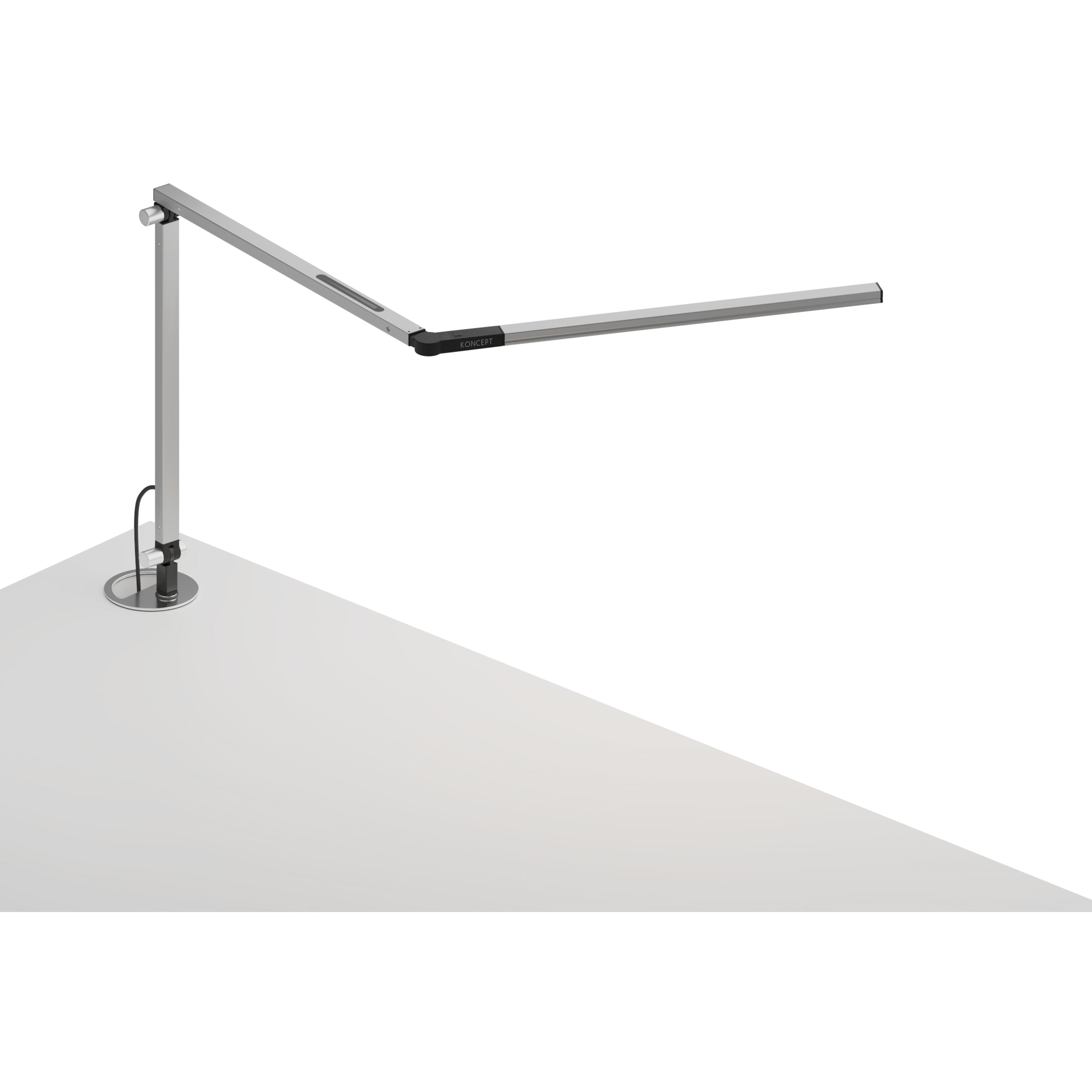 Z-Bar Mini 12.7 inch 5.00 watt Silver Desk Lamp Portable Light, Grommet Mount
